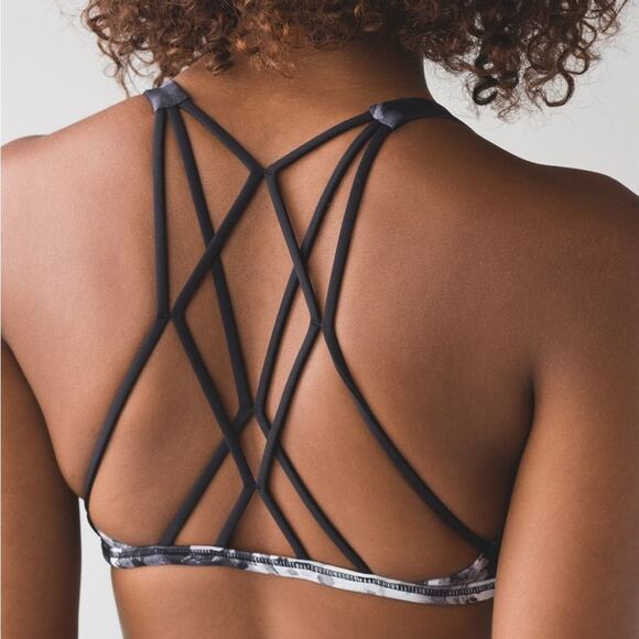 Lululemon Free To Be Zen Bra Mini Obscurred Black Dusty Mauve/Black size 8 - Picture 3 of 14